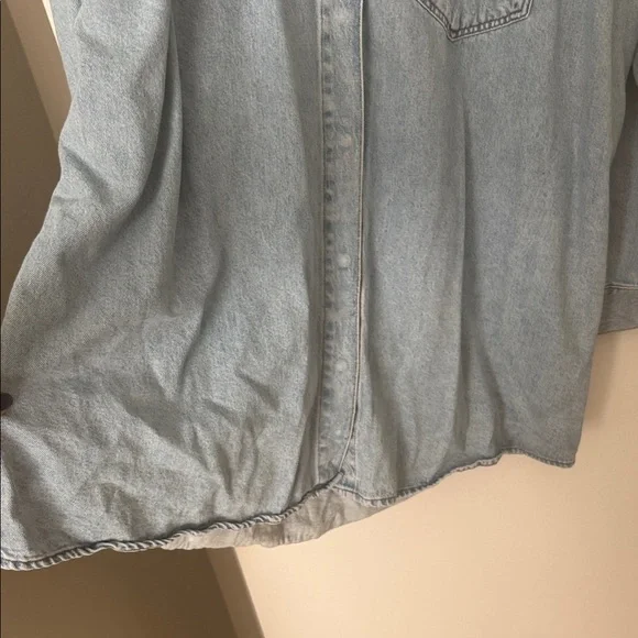 ASOS Curve Light Blue Denim Mini Dress - Picture 5 of 7